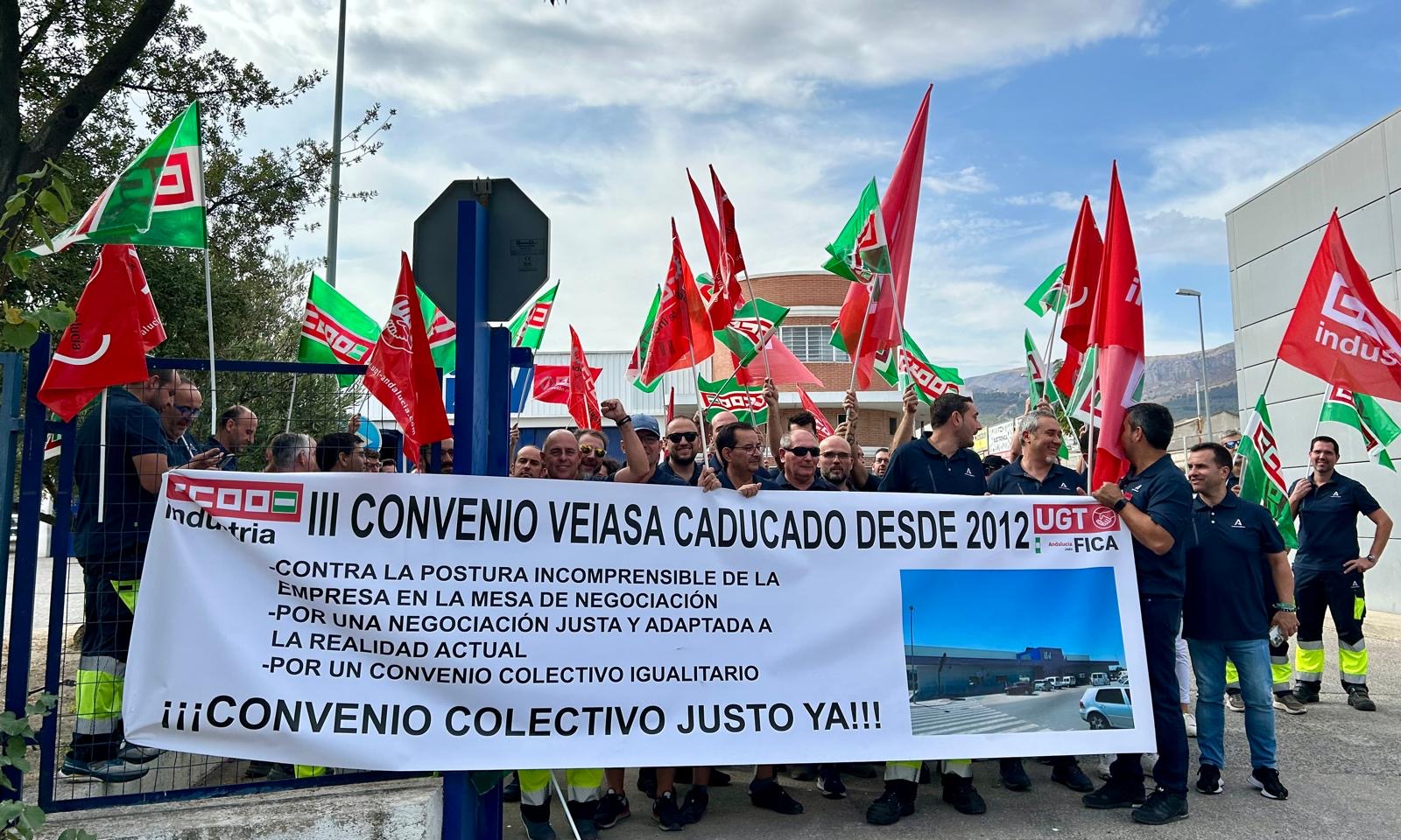 CCOO Jaén traslada su apoyo a los trabajadores de VEIASA