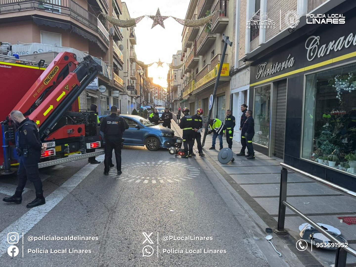 Imagen de Un conductor da positivo en un accidente de tráfico en Linares