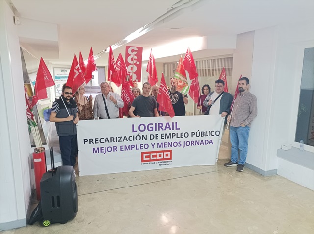 Imagen de La plantilla de Logirail se moviliza en Linares contra la precariedad laboral