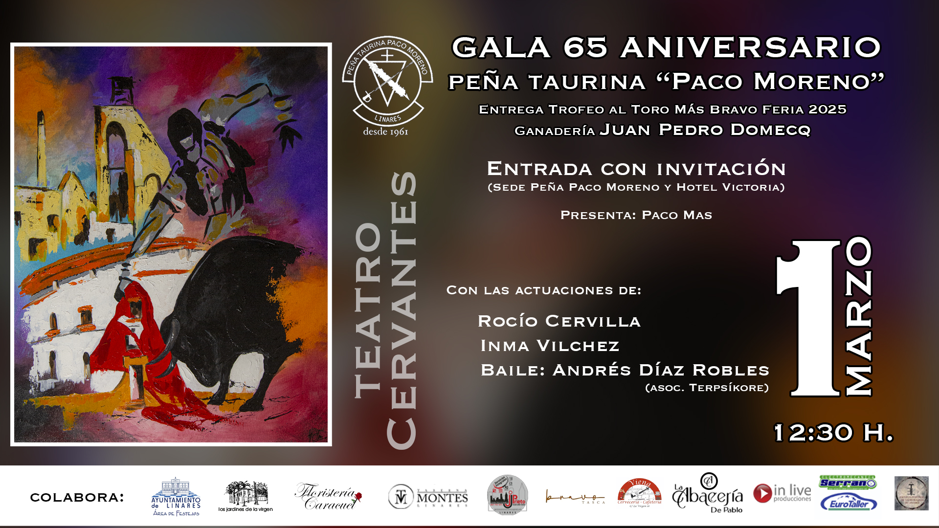 Imagen de 65 años de pasión taurina: Linares celebra la gran gala de la Peña Paco Moreno